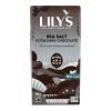 Lily's Sweets Chocolate Bar - Dark Chocolate - 70 Percent Cocoa - Sea Salt - 2.8 Oz Bars - Case Of 12