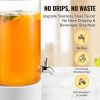 VEVOR Beverage Dispenser, 2 Gallon Drink Dispensers for Parties, Glass Juice Dispenser with Stainless Steel Spigot
