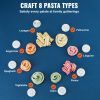 VEVOR Electric Pasta Maker, 150W Automatic Noodle Maker Machine with 8 Pasta Shapes, 4 Intelligent Modes