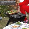 Portable & Foldable Outdoor Charcoal Grill for Tailgating. Durable Metal Build, Ideal for Camping, Picnics, RV Trips