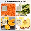 VEVOR Commercial French Fry Cutter with 4 Replacement Blades, 1/4″ & 3/8″ Blade Easy Dicer Chopper, 6-wedge Slicer & 6-wedge Apple Corer