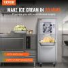 VEVOR Commercial Ice Cream Machine, 18 L/H Yield, 1780W Single Flavor Hard Serve Ice Cream Maker with Wheels, 6L Stainless Steel Cylinder