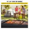VEVOR Carbon Steel Griddle, 16" x 24" Griddle Flat Top Plate, Griddle for BBQ Charcoal/Gas Gril with 2 Handles