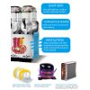 110V Commercial Slushy Machine 30L Double Tank 950W Stainless Steel Margarita Frozen Drink With Powerful Compressor Efficient Cooling Perfect for Supe