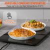 VEVOR Electric Warming Tray, 16.5" x 11" Portable Tempered Glass Heating Tray, Perfect for Dinner, Catering, House, Parties, Events