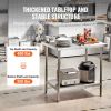 VEVOR 24 x 36 x 36 Inch Stainless Steel Work Table, Commercial Food Prep Worktable Heavy Duty Prep Worktable