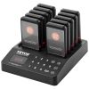 VEVOR Restaurant Pager System, Wireless 400m Long Range Lineup Waiting Queue Signal, Guest Customer Calling Beepers with Vibration & Flashing
