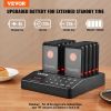 VEVOR Restaurant Pager System, Wireless 400m Long Range Lineup Waiting Queue Signal, Guest Customer Calling Beepers with Vibration & Flashing